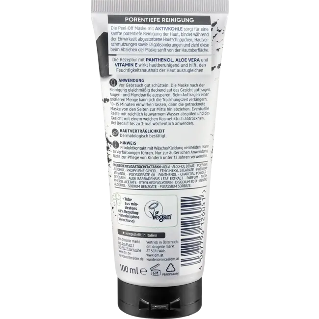 Balea Gezichtsmasker Peel-off Met Actieve Kool 100.0 ml