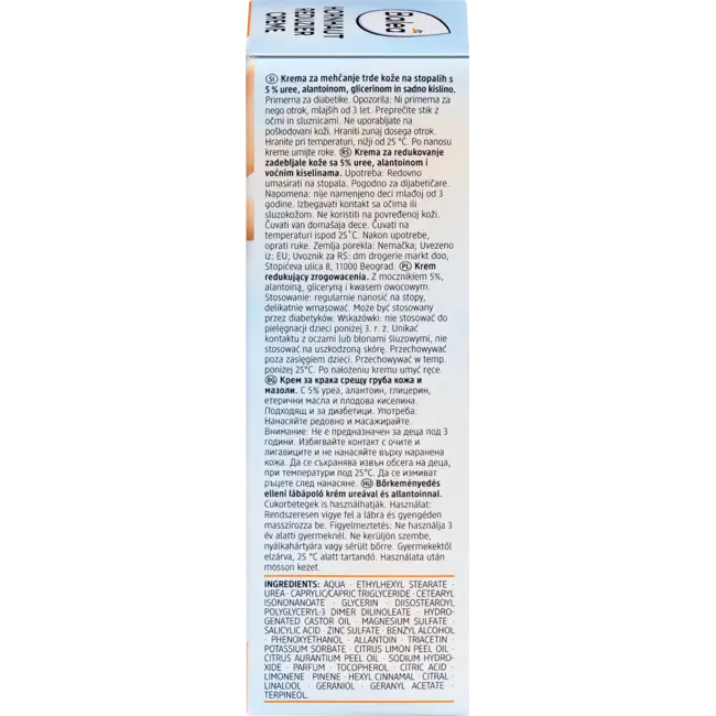 Balea Voetcrème Hoornhuid Verminderend Urea & Allantoïne 50.0 ml