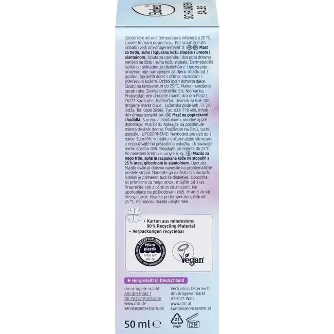 Balea Voetcrème Gebarsten Hielen 25% Urea 50.0 ml