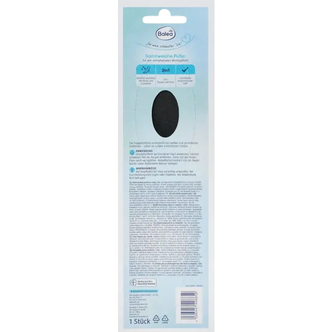 Balea Eeltverwijderaar Vijl & Rasp, Dubbele Voetvijl 1.0 St