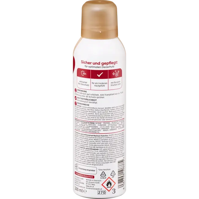 Balea Antitranspirant Deospray Maximum Protection 200.0 ml