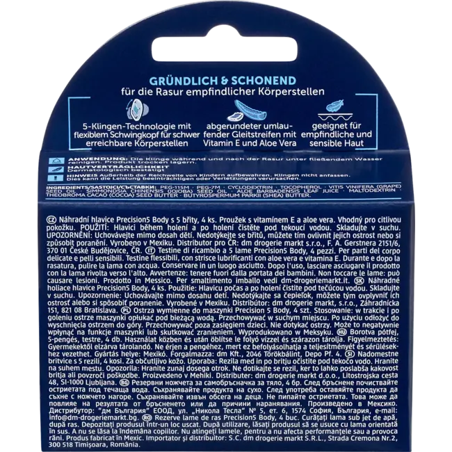 Balea MEN Navulmesjes Precision Body 4st