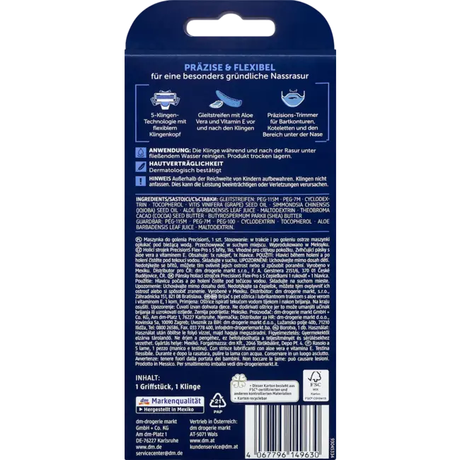 Balea MEN Scheermes Precision5 Flex-pro 1 St