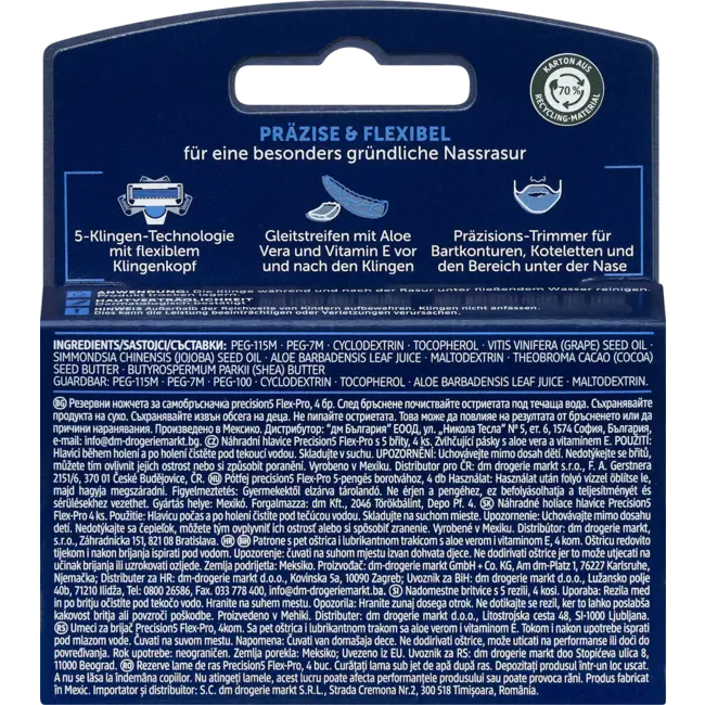 Balea MEN Navul Scheermesjes Precision5 Flex-pro 4st