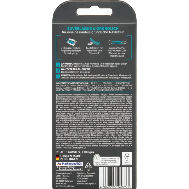 Balea MEN 3-Mesjes Scheermes 1 St