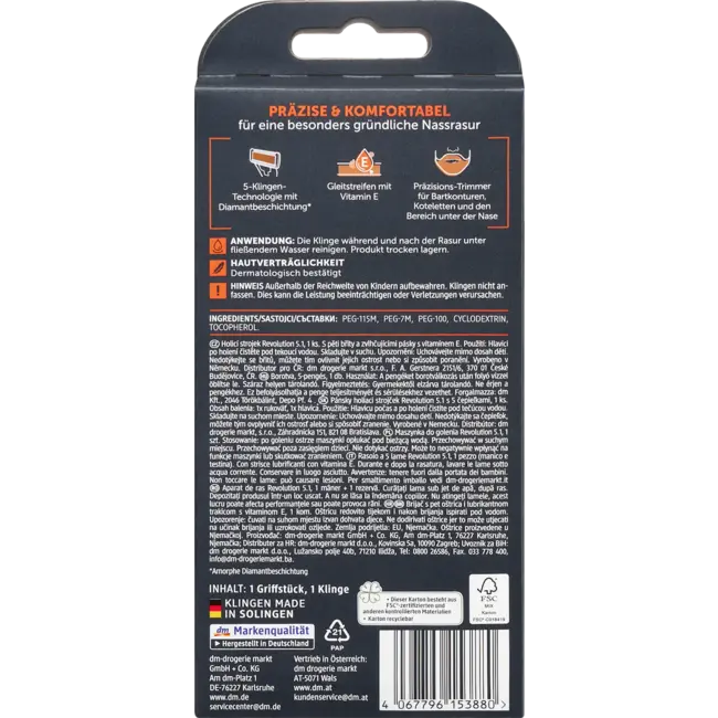 Balea MEN Revolution 5.1 Scheermes 1 St