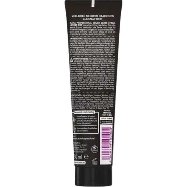 ISANA Professional Color Gloss Stralend Rood 150ml