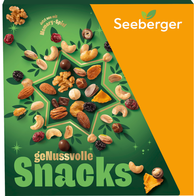 Seeberger Adventskalender 2025 24 geNUSSvolle Snacks, 645 g