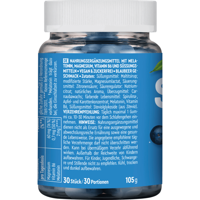 BRAINEFFECT Sleep Gummies Blaubeere 30 Stuks 105 g