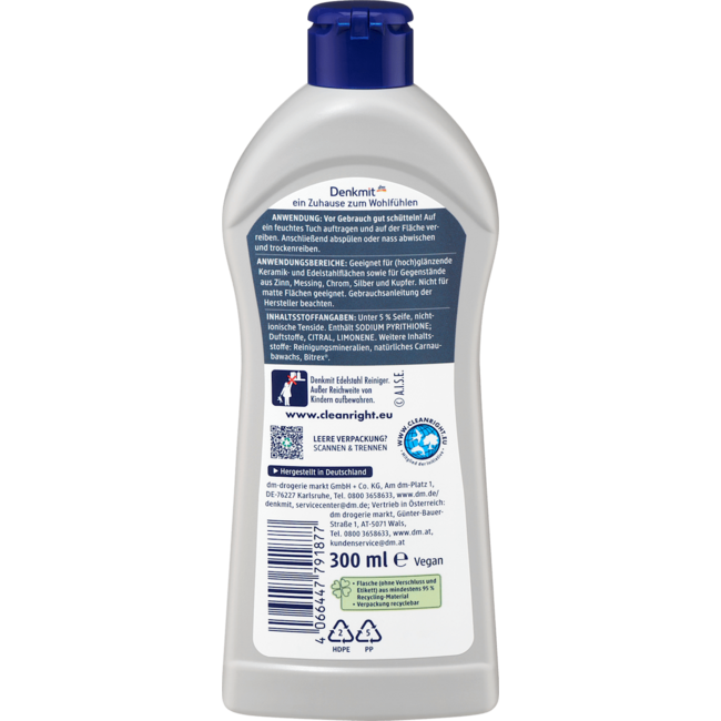 Denkmit RVS Reiniger 3in1 300 ml