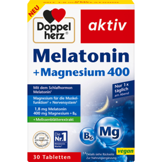 Doppelherz Doppelherz Melatonine + Magnesium 400 Tabletten 30 St