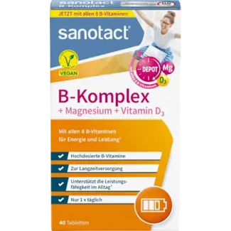 SANOTACT sanotact B-complex + Magnesium + Vitamine D3 Tabletten 40 Stuks
