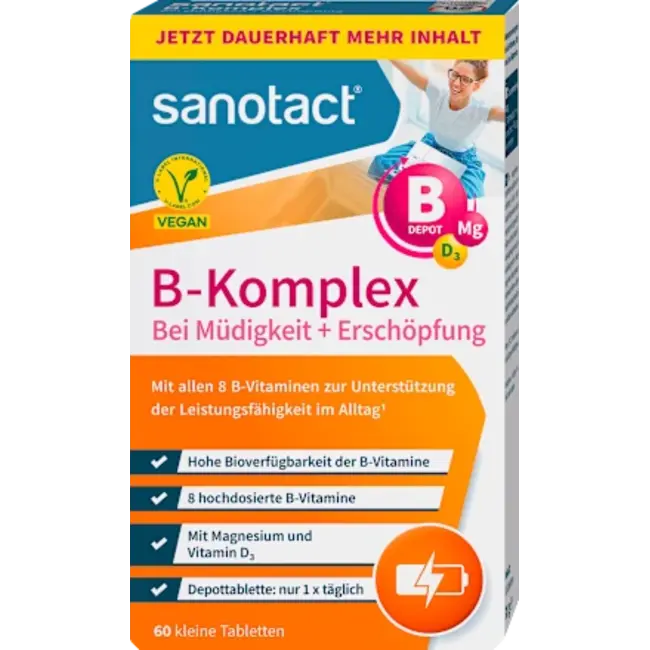 sanotact B-complex + Magnesium + Vitamine D3 Tabletten 40 Stuks 25 g
