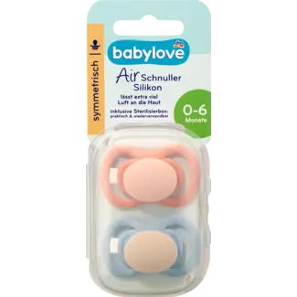 Babylove babylove Fopspeen Air Siliconen  symmetrisch, Roze/blauw,  0-6 Maanden