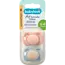 babylove Fopspeen Air Siliconen  symmetrisch, Roze/blauw,  0-6 Maanden 2 St