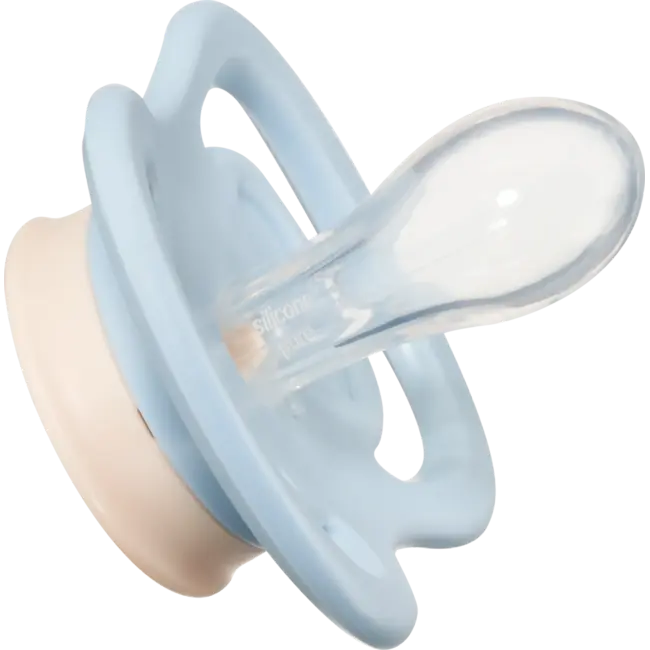 babylove Fopspeen Air Siliconen  symmetrisch, Roze/blauw,  0-6 Maanden 2 St