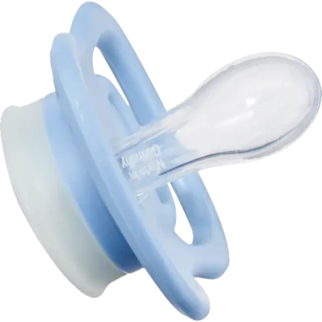 babylove Fopspeen Air Night Siliconen Symmetrisch, Blauw/Roze, 0-6 Maanden 2 St