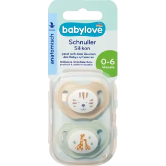 Babylove babylove Fopspeen Air Siliconen Symmetrisch, Bruin/groen, Maat 1, 0-6 Maanden