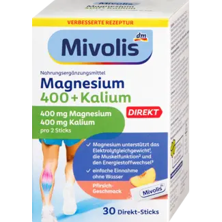 Mivolis Mivolis Magnesium 400 + Kalium Direct Sticks 30 St
