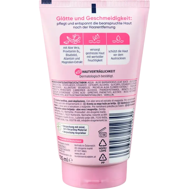 Balea Aftershave Aloë Vera En Magnolia-Extract, 125 ml