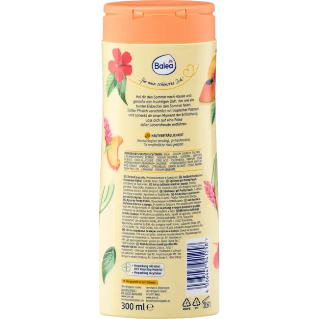 Balea Douchegel Pretty Peach 300 ml