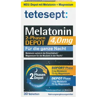 tetesept Tetesept Melatonine 2-fasen depot 4 mg 30st