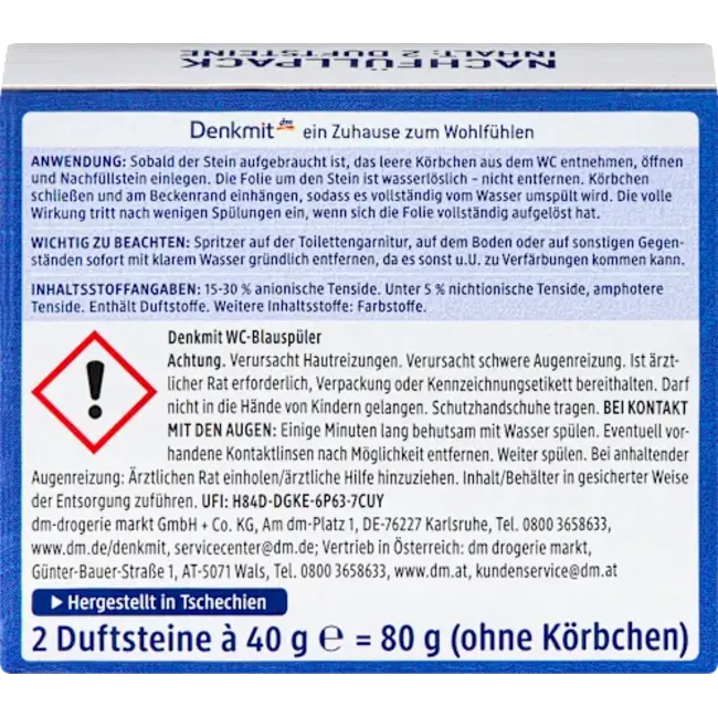 Denkmit Toiletblusspoelmiddel Navulverpakking 2 St