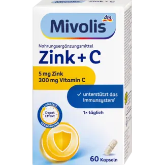 Mivolis Mivolis Zink + C Depot Capsules 60 St.