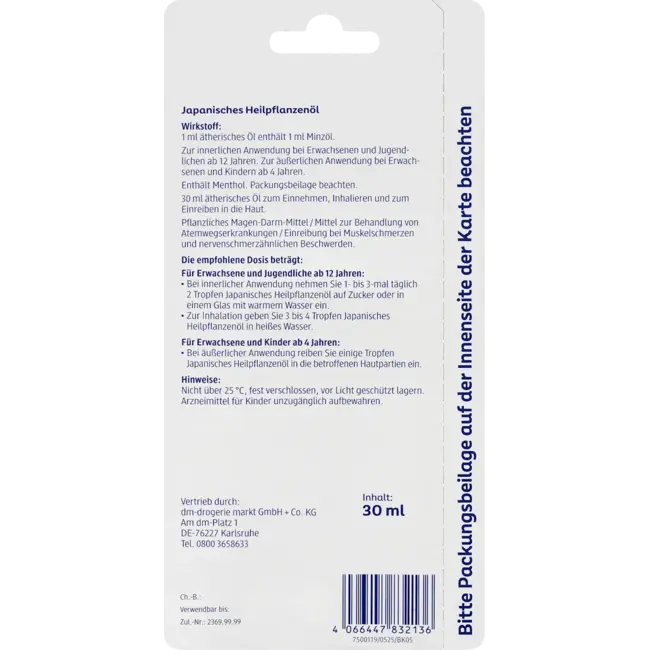 Mivolis Japanse Geneeskrachtige Plantenolie 30 ml