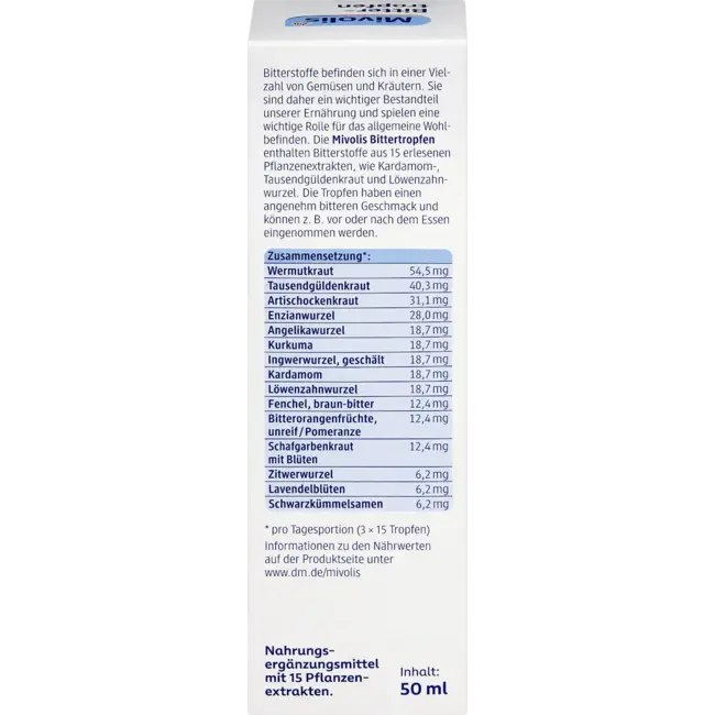 Mivolis Bittere Druppels 50.0 ml