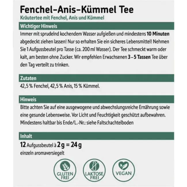 ALTAPHARMA Venkel-Anijs-Karwij Thee 12x2g