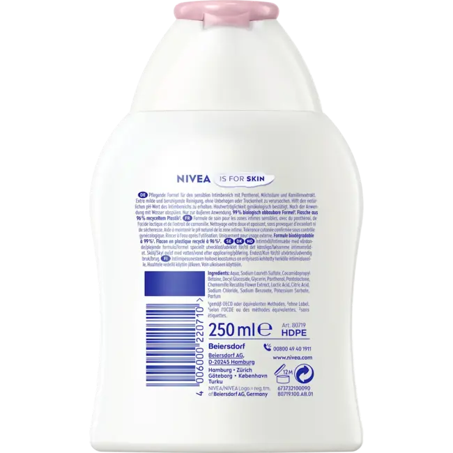 Nivea Intieme Verzorging Waslotion Intimo Sensitive 250 ml