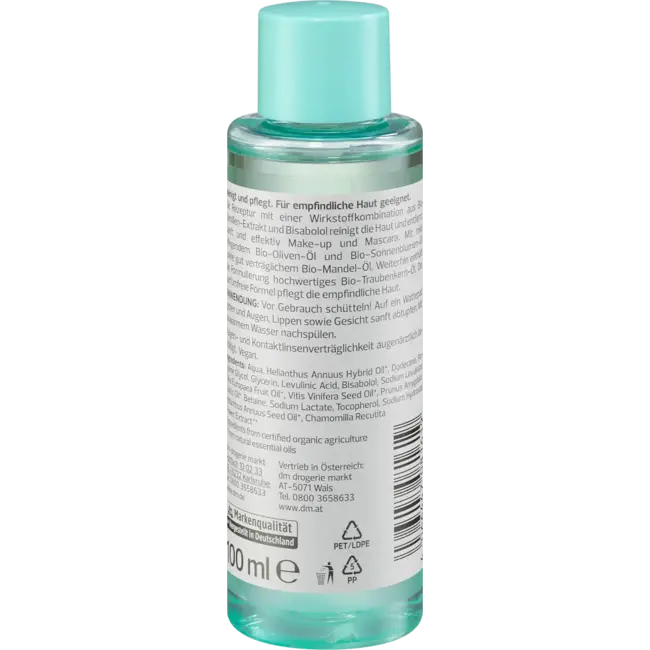 alverde NATURKOSMETIK Make-up Remover Sensitive Met Biologische Oliën 100 ml