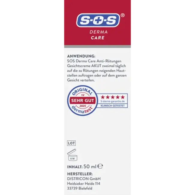 SOS Gezichtscrème Anti-roodheid Acuut 50 ml