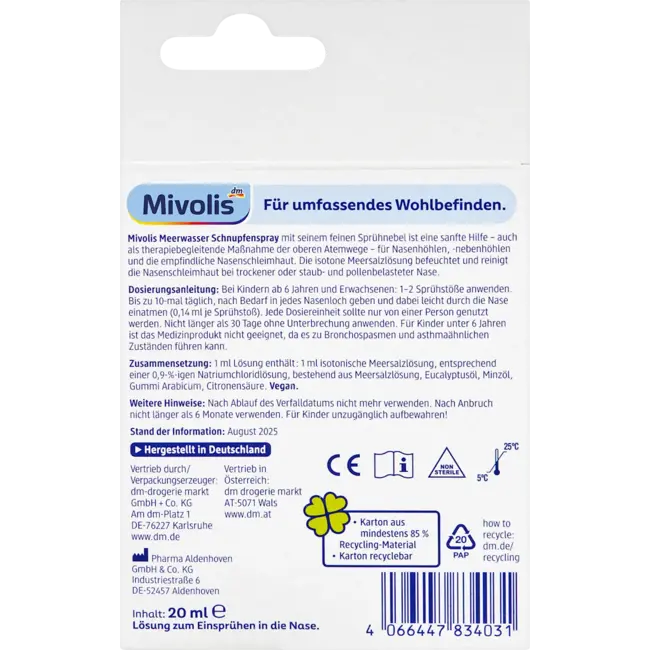 Mivolis Loopneusspray 20 ml