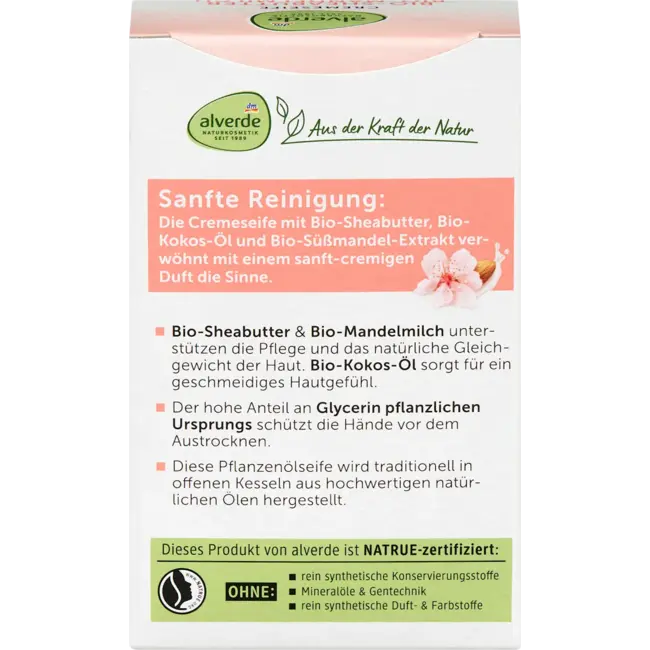 alverde NATURKOSMETIK Zeepstuk Crèmezeep Met Sheaboter & Amandelmelk 100.0 g