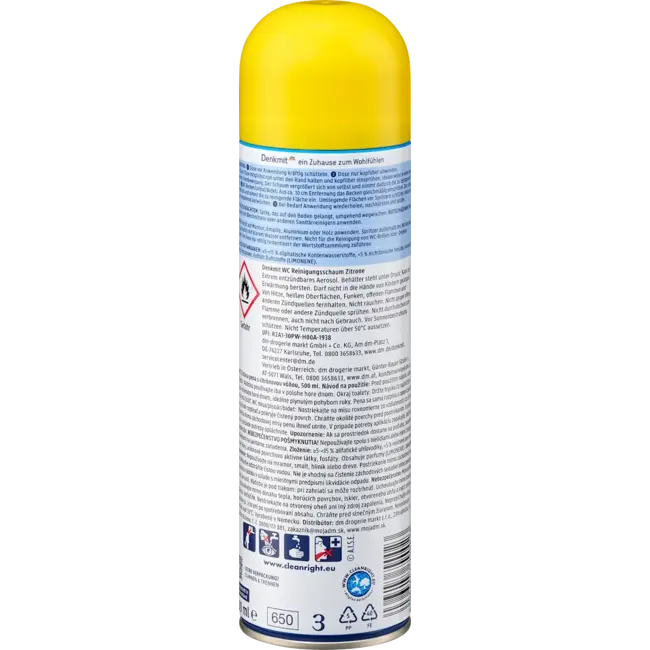Denkmit Toiletreinigingsschuim Citroen 500 ml