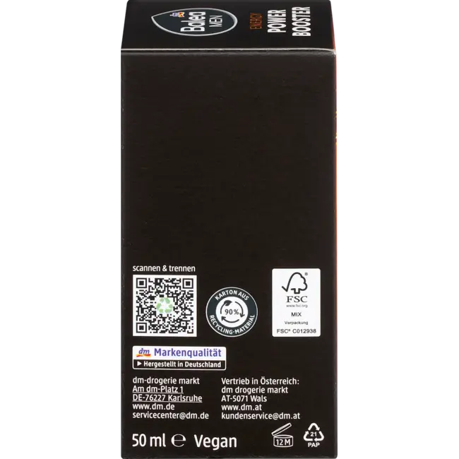 Balea MEN Energy Power Booster Gezichtscrème 50 ml