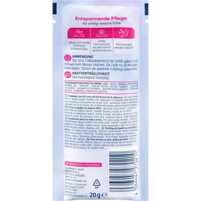 Balea Voetbadparels Zeer Droge Voeten 95% Ureum 20.0 g