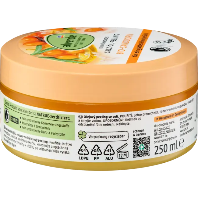 alverde NATURKOSMETIK Verwennende Zout-olie-peeling 250 g