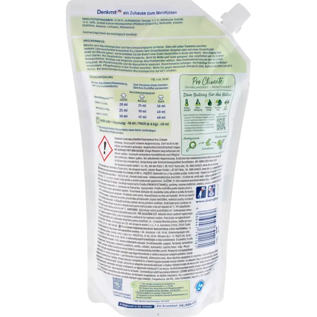 Denkmit Kleurwasmiddel Concentraat Pro Climate Nature 1 l