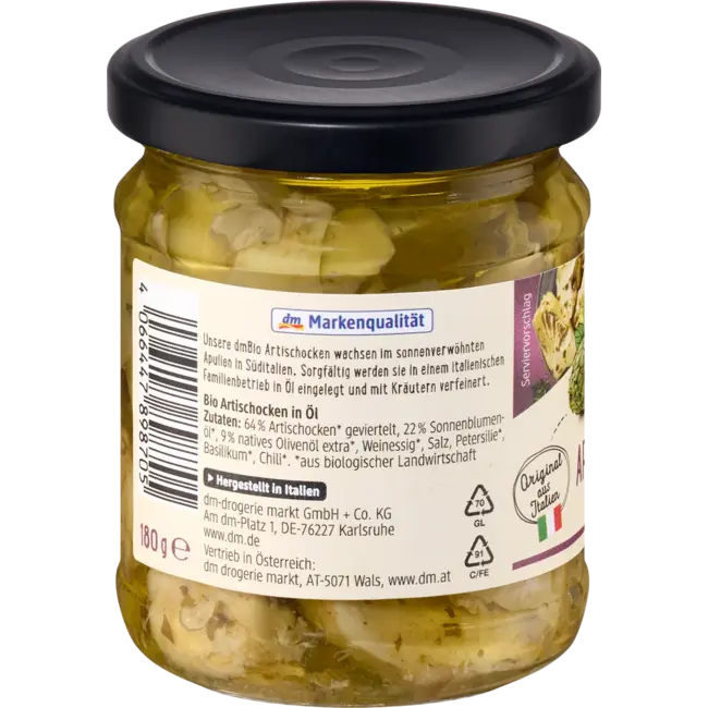 dmBio Artisjokken Met Kruiden In Olie 180 g