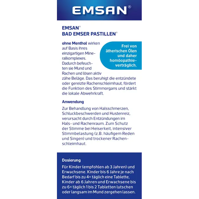 Emsan Keelpastilles Zonder Menthol 30 St