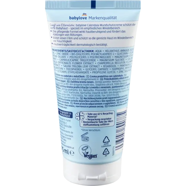 babylove Wondbeschermingscrème Sensitive Calendula 75 ml