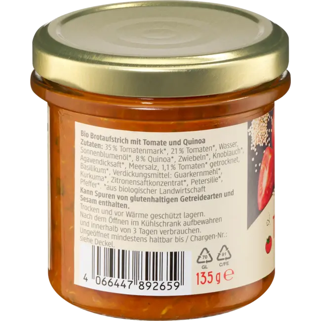 dmBio Zaadspread Tomaat & Quinoa 135 g