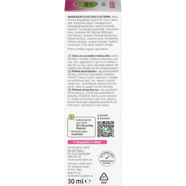 alverde NATURKOSMETIK Serumbarrière + 30.0 ml
