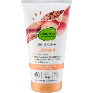ALVERDE NATURKOSMETIK alverde NATURKOSMETIK 2 In 1 Balsem Krullen Bio Lijnzaad, Bio Druif