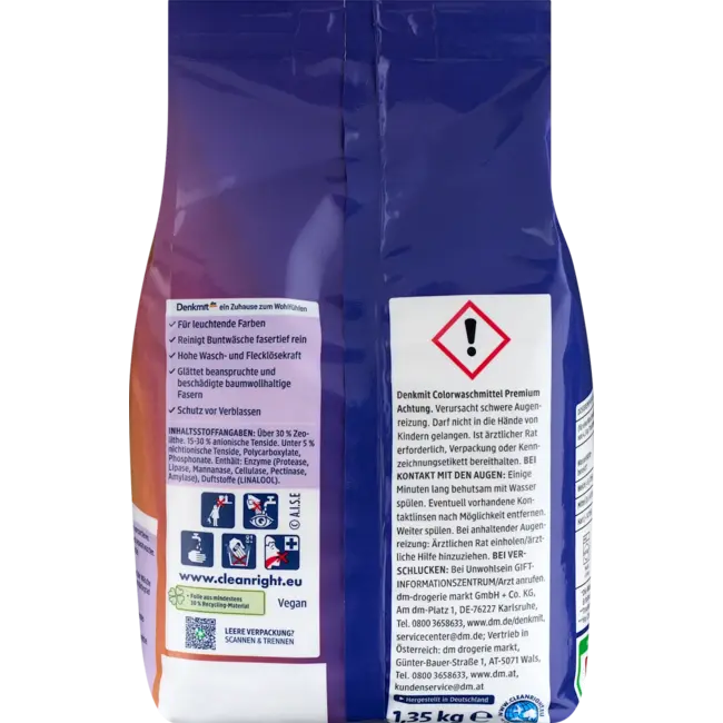Denkmit Kleur Wasmiddel Poeder 1.35 kg