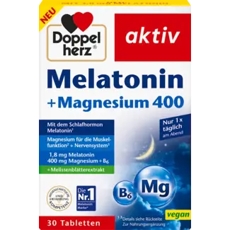 Doppelherz Doppelherz Melatonine + Magnesium 400 30 St