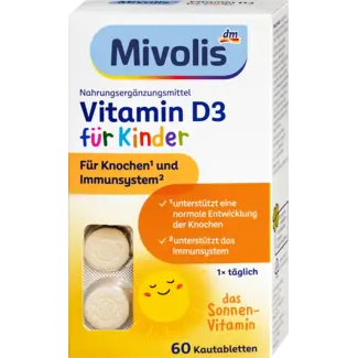 Mivolis Mivolis Vitamine D3 Voor Kinderen, Kauwtabletten 60 St.
